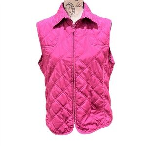 Women’s pink quilted vest size L